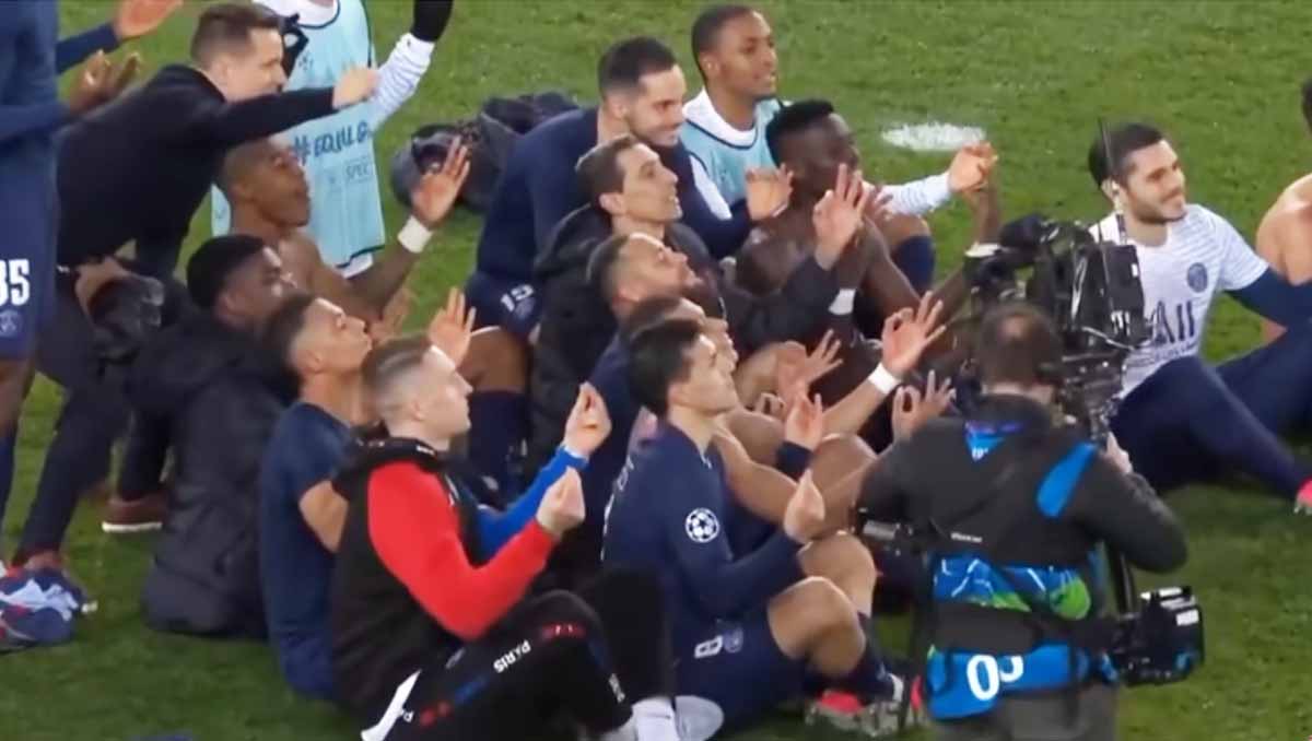 PSG players mock Haaland celebration